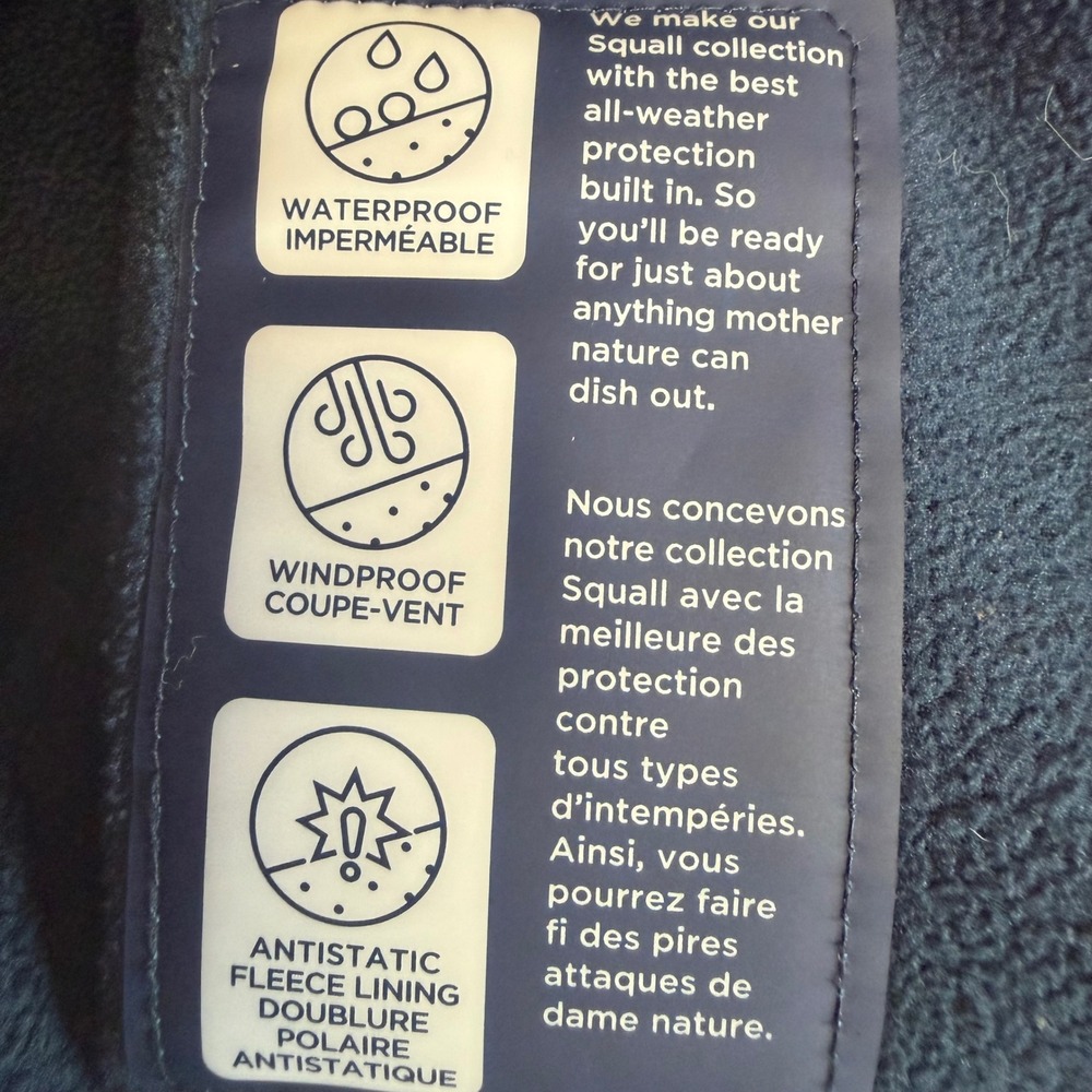 Lands End Kids Squall Jacket Pink Purple Hooded Waterproof Fleece Lined XS 4-5 - Picture 4 of 11